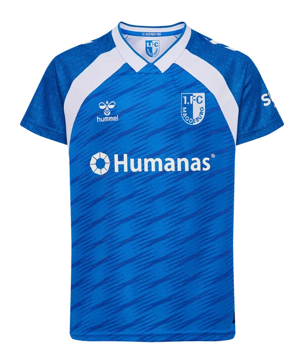 hummel 1. fc magdeburg trikot home 20252026 kids blau f7251