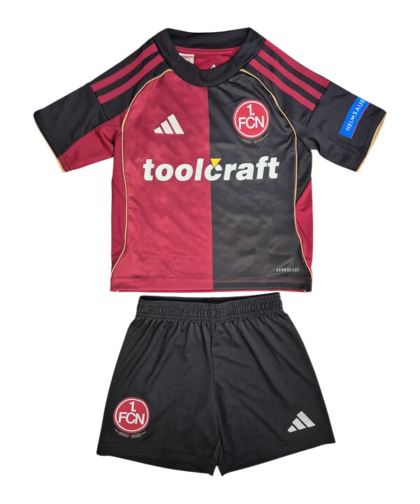 adidas 1. fc nürnberg trikot set heim 20252026 kids schwarz