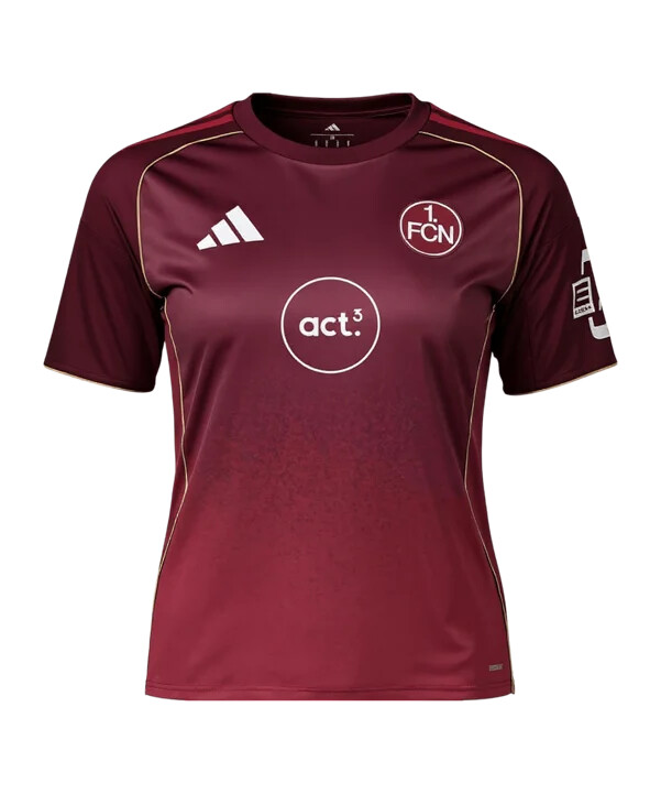 adidas 1. fc nürnberg trikot 3rd 20252026 damen clubfrauen weinrot