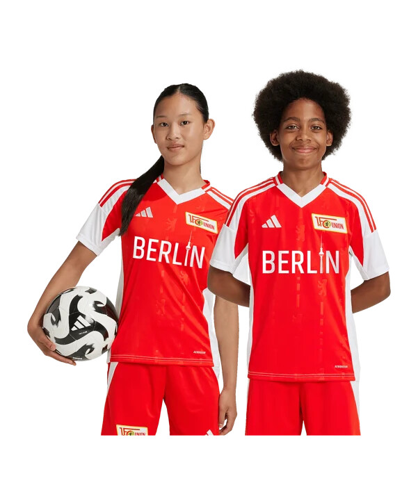 adidas 1. fc union berlin trikot home 20242025 kids rot