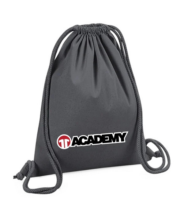 11ts academy gymbag lettering dunkelgrau