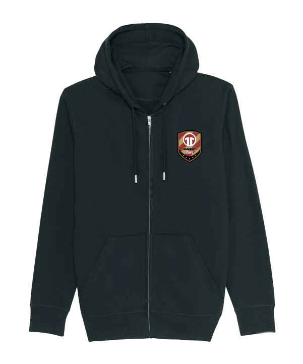 11ts academy zip-hoody brustlogo schwarz