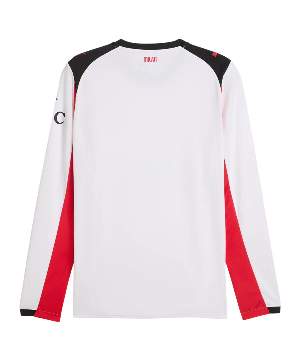 puma ac mailand replica trikot langarm away weiß f02