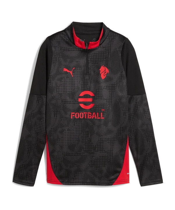 puma ac mailand training 14 zip sweatshirt kids schwarz f04