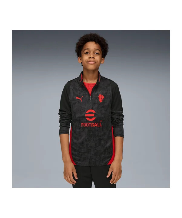 puma ac mailand training 14 zip sweatshirt kids schwarz f04