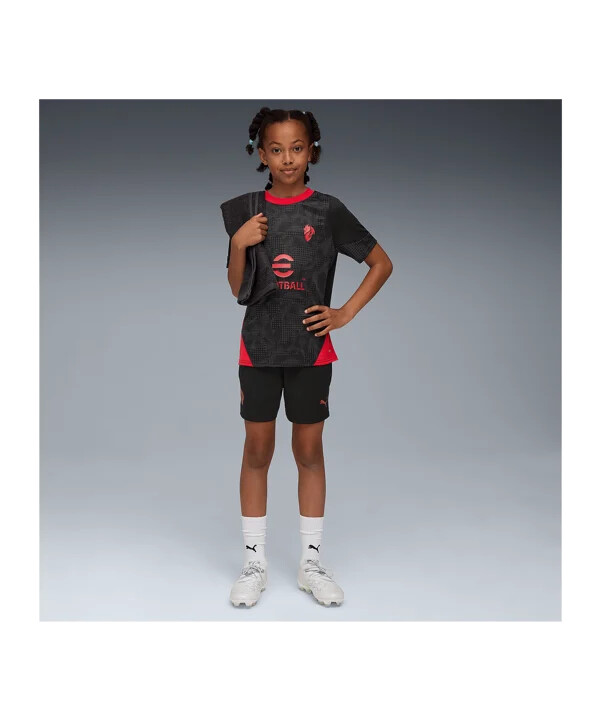 puma ac mailand training pockets short kids schwarz f04
