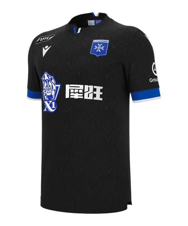 macron aj auxerre trikot away 20252026 schwarz