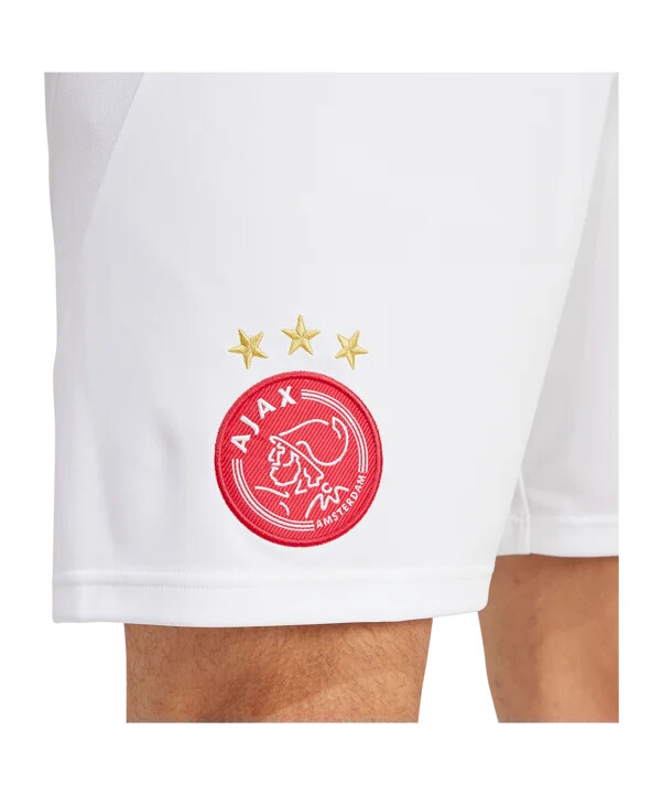 adidas ajax amsterdam short home 20242025 weiss