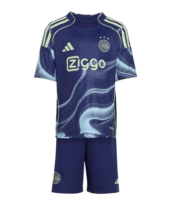 adidas ajax amsterdam trikot set away 20252026 kids blau