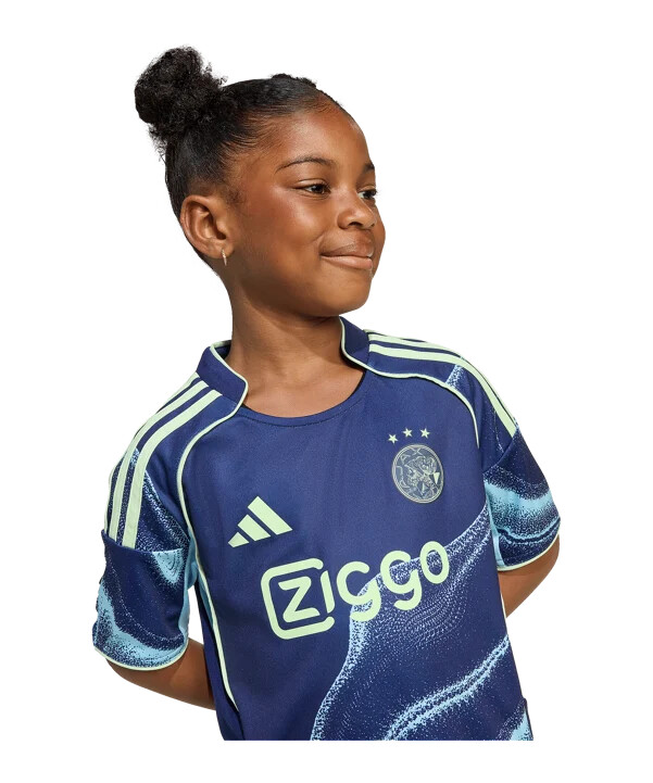 adidas ajax amsterdam trikot set away 20252026 kids blau