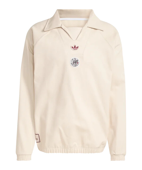 adidas ajax amsterdam icon drill sweatshirt beige