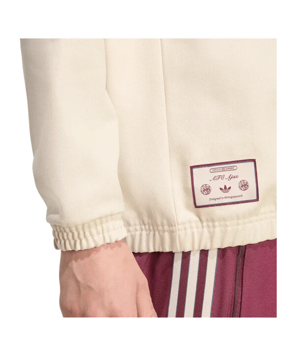 adidas ajax amsterdam icon drill sweatshirt beige