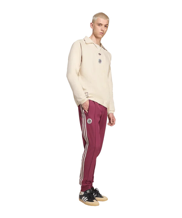adidas ajax amsterdam icon drill sweatshirt beige