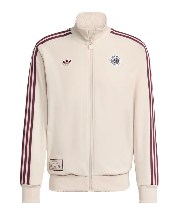 adidas ajax amsterdam icon track sweatshirt beige