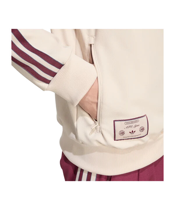 adidas ajax amsterdam icon track sweatshirt beige