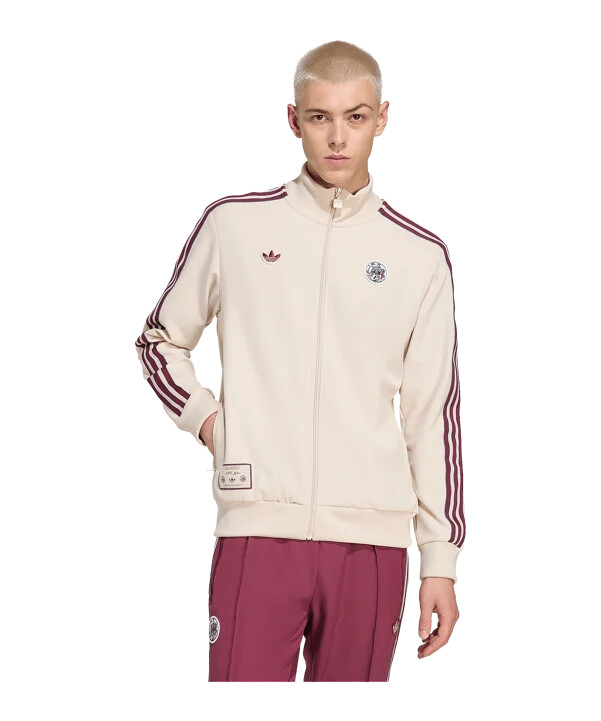 adidas ajax amsterdam icon track sweatshirt beige