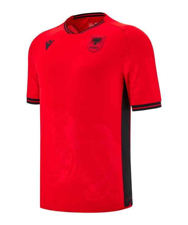 macron albanien trikot home 2025 rot
