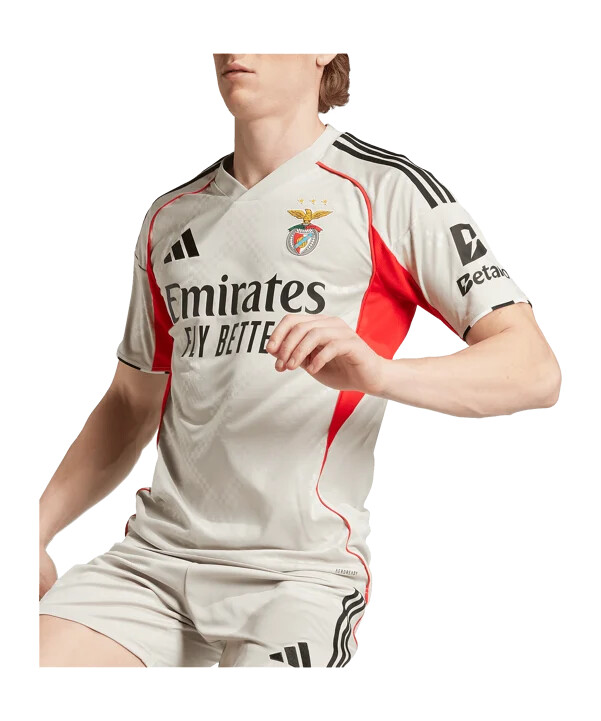 adidas benfica lissabon trikot away 20252026 beige