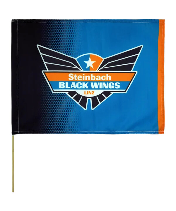 black wings classic fahne 30x40 schwarz