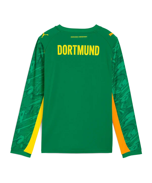 puma borussia dortmund ls torwarttrikot 20252026 kids grün f98