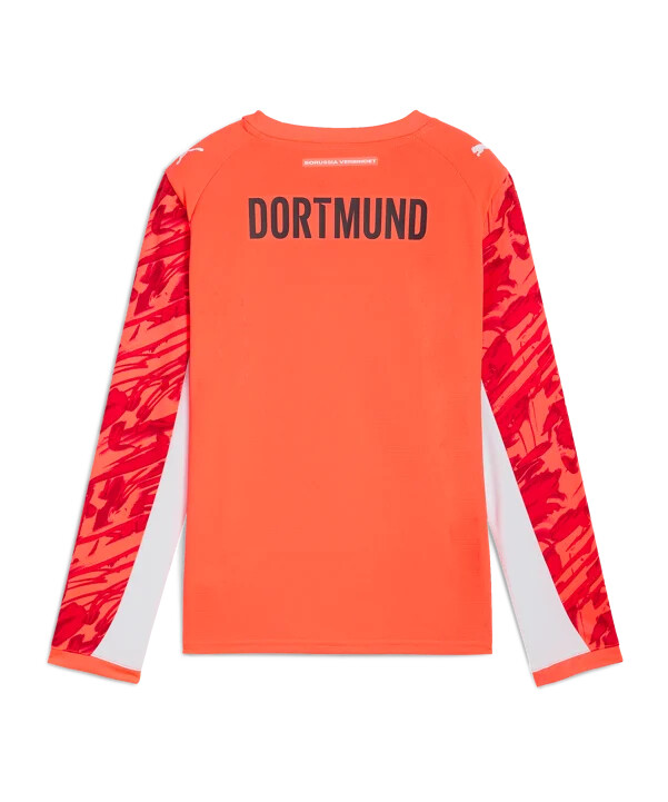 puma borussia dortmund ls torwarttrikot 20252026 kids rot f99