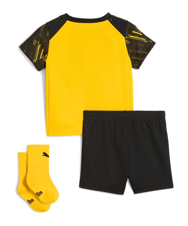 puma borussia dortmund home babykit trikot set 20252026 kids gelb f01