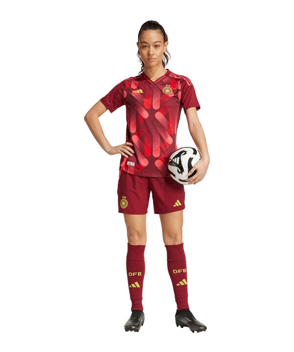 adidas deutschland auth. trikot away em 2025 damen rot