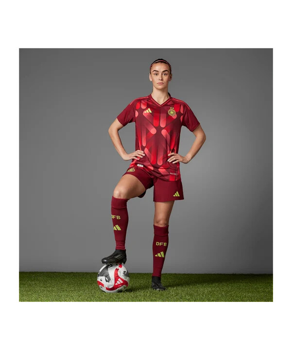 adidas deutschland auth. trikot away em 2025 damen rot