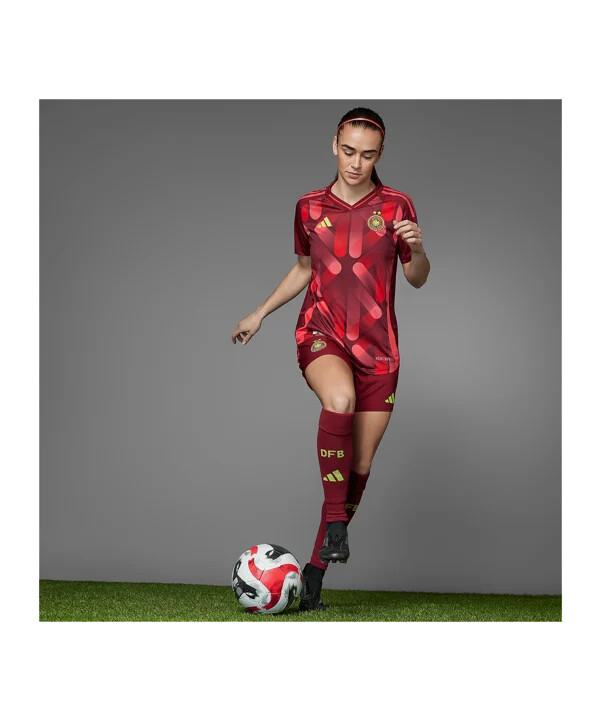 adidas deutschland auth. trikot away em 2025 damen rot