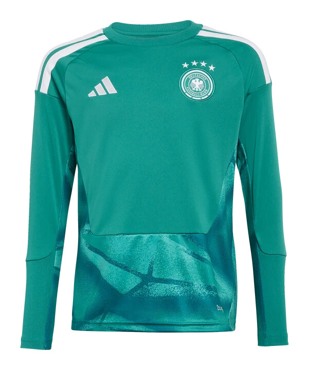 adidas dfb deutschland torwarttrikot langarm home wm 2026 kids grün