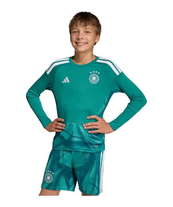 adidas dfb deutschland torwarttrikot langarm home wm 2026 kids grün