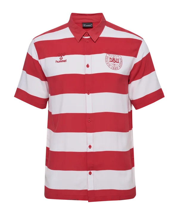 hummel dänemark fan t-shirt rot weiss f3681