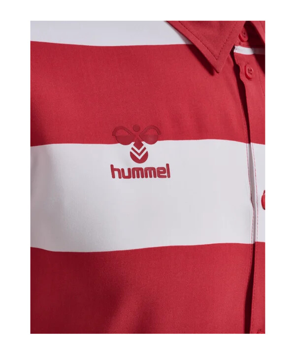 hummel dänemark fan t-shirt rot weiss f3681