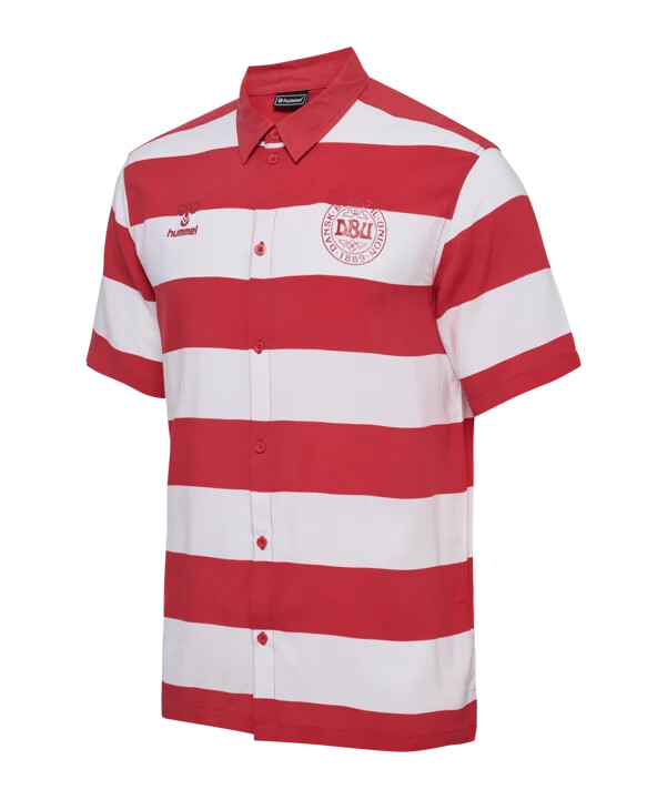 hummel dänemark fan t-shirt rot weiss f3681