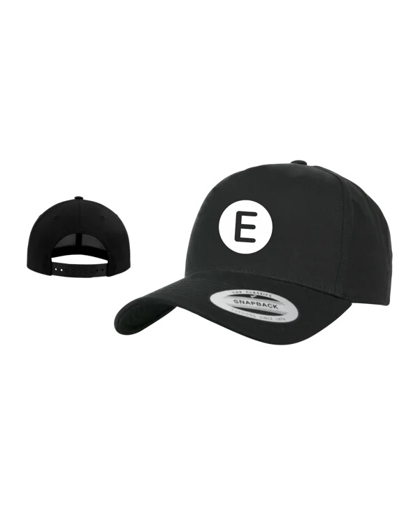 e wie einfach e-logo curved cap schwarz