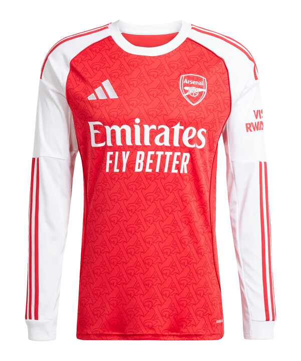 adidas fc arsenal london langarm trikot home 20252026 rot