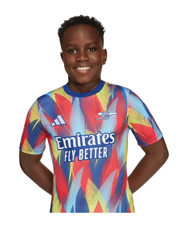 adidas fc arsenal london prematch t-shirt 20252026 kids blau