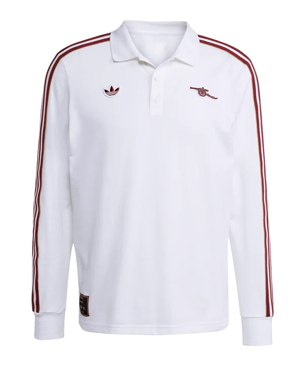 adidas fc arsenal london icon long sleeve polo weiß