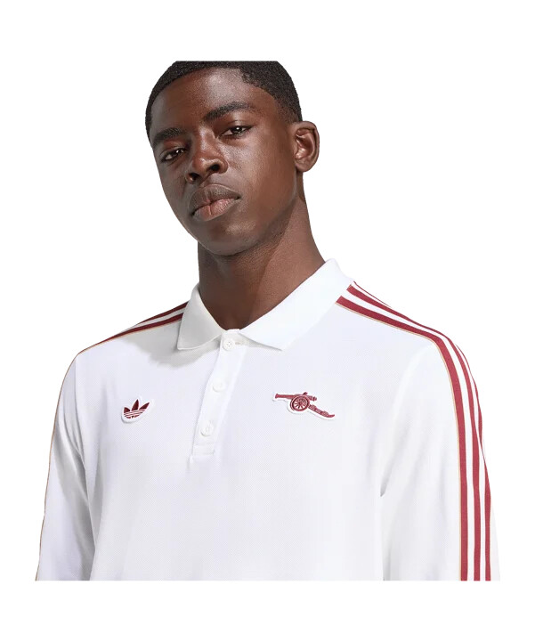adidas fc arsenal london icon long sleeve polo weiß