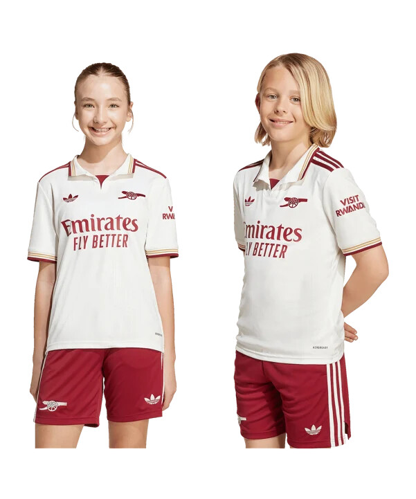 adidas fc arsenal london trikot 3rd 20252026 kids weiß