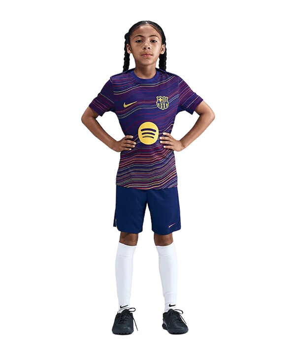 nike fc barcelona prematch short home 20252026 blau f456