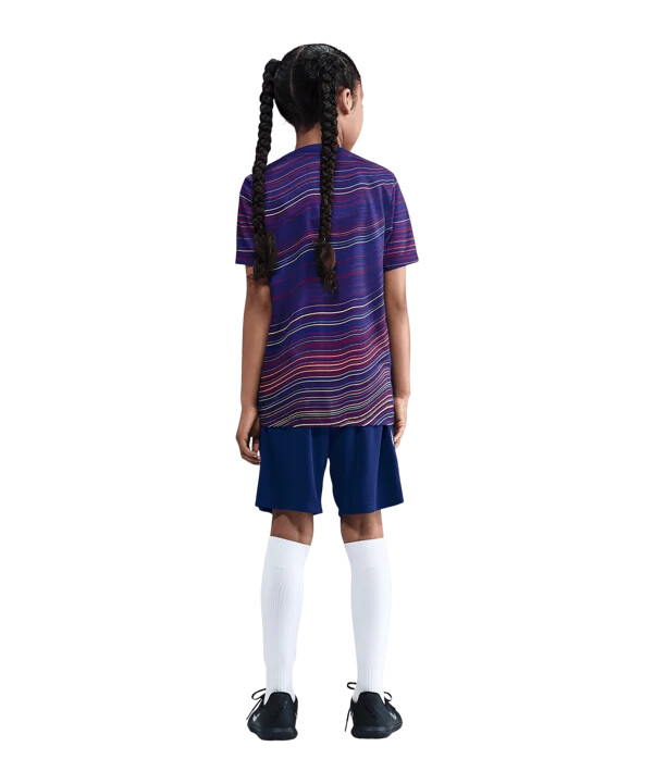 nike fc barcelona prematch short home 20252026 kids blau f456