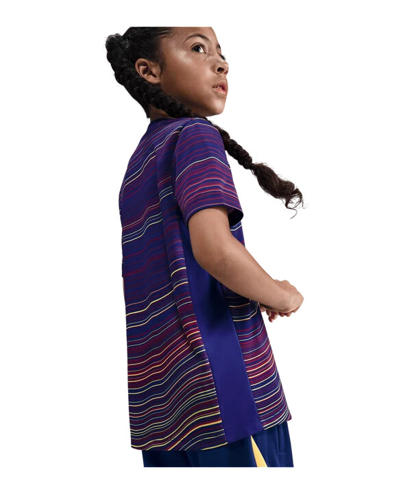 nike fc barcelona prematch short home 20252026 kids blau f456