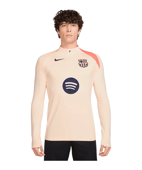 nike fc barcelona drill top sweatshirt orange f808