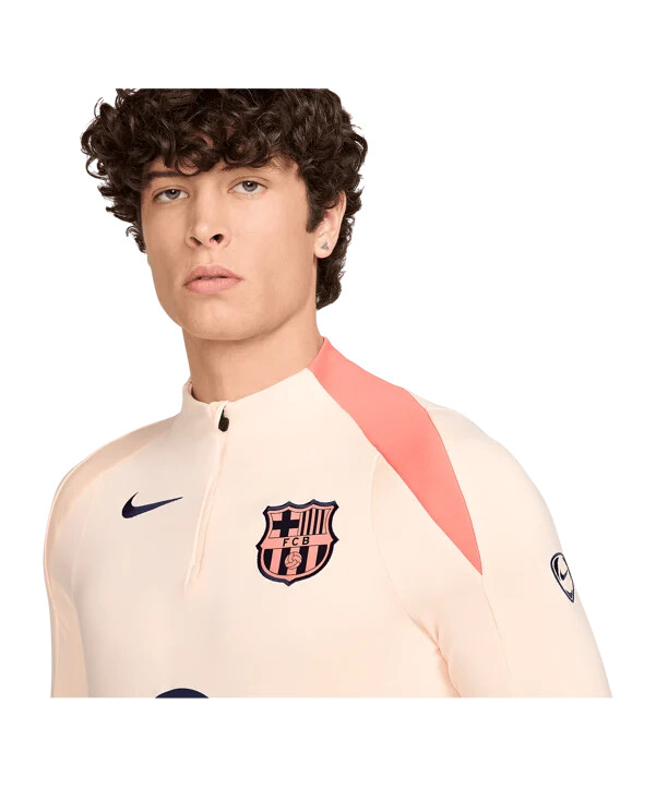 nike fc barcelona drill top sweatshirt orange f808