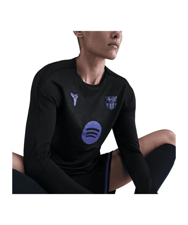 nike fc barcelona crew top t-shirt damen schwarz f011