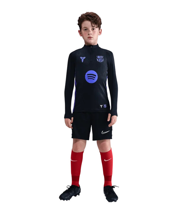 nike fc barcelona prematch t-shirt away 20252026 kids schwarz f011