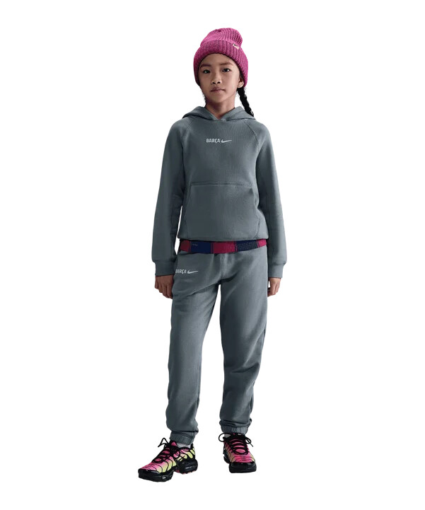 nike fc barcelona nsw air hoody kids grau f084