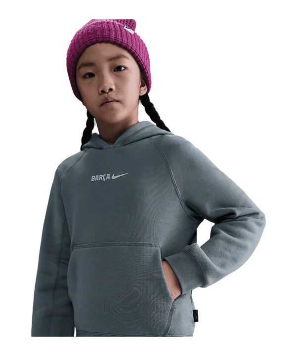 nike fc barcelona nsw air hoody kids grau f084