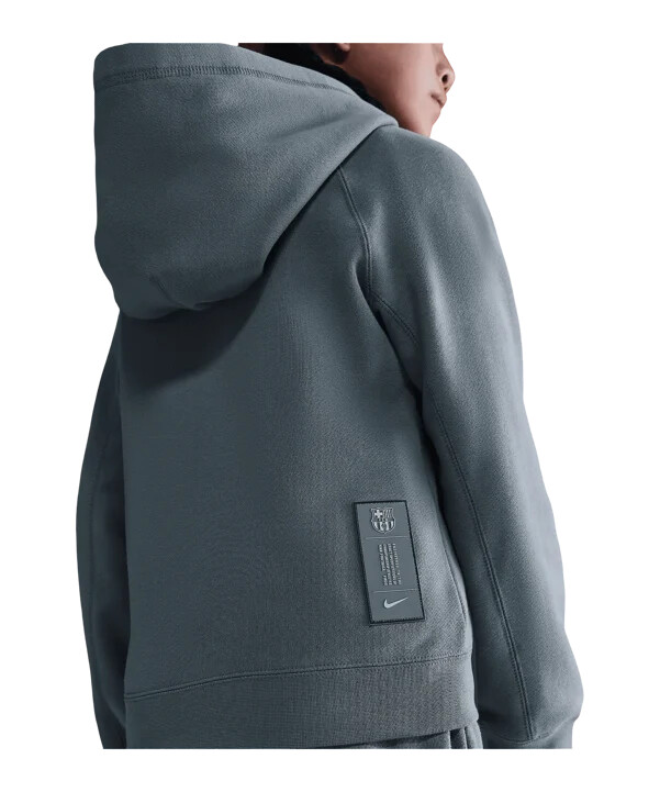 nike fc barcelona nsw air hoody kids grau f084